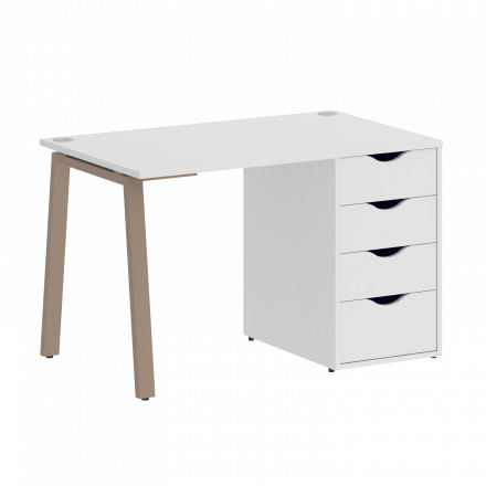 Home Office Стол письменный VR.SP-3-118.4.A Белый/Мокко металл 1180*720*750