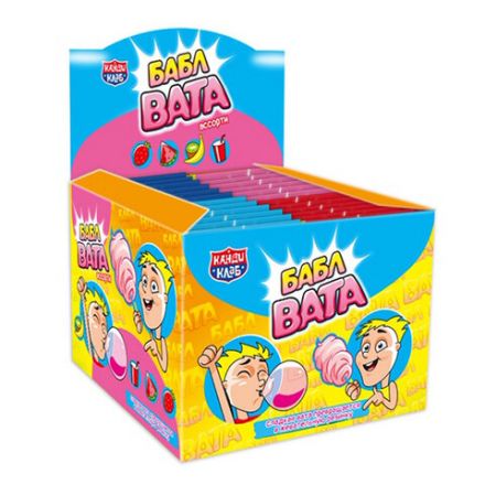 Жевательная резинка сладкая вата "БАБЛ ВАТА" ассорти, 5 г, КАНДИ КЛАБ, GUM020