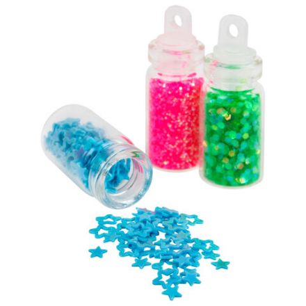 Блестки для декора НАБОР 24 вида по 2 грамма, в стеклянных тубах, ОСТРОВ СОКРОВИЩ, 665680