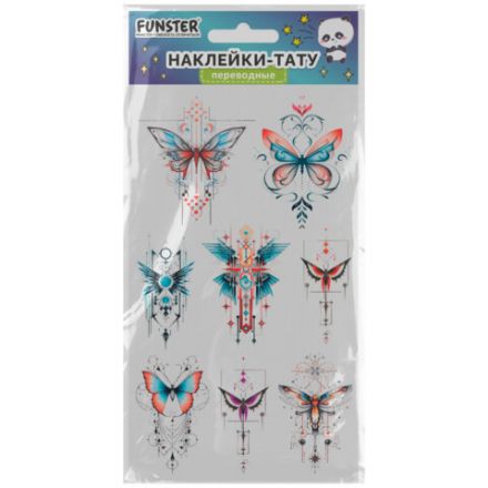 Наклейки-тату переводные "Разные", 20,5х10 см, ассорти 12 видов, FUNSTER (ФАНСТЕР), 666102 Наклейки-тату переводные "Разные", 20,5х10 см, ассорти 12 видов, FUNSTER (ФАНСТЕР), 666102