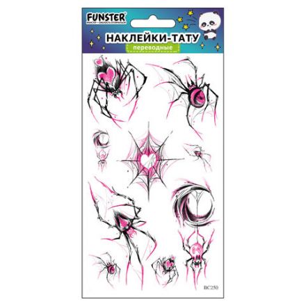 Наклейки-тату переводные "Разные", 20,5х10 см, ассорти 12 видов, FUNSTER (ФАНСТЕР), 666102 Наклейки-тату переводные "Разные", 20,5х10 см, ассорти 12 видов, FUNSTER (ФАНСТЕР), 666102