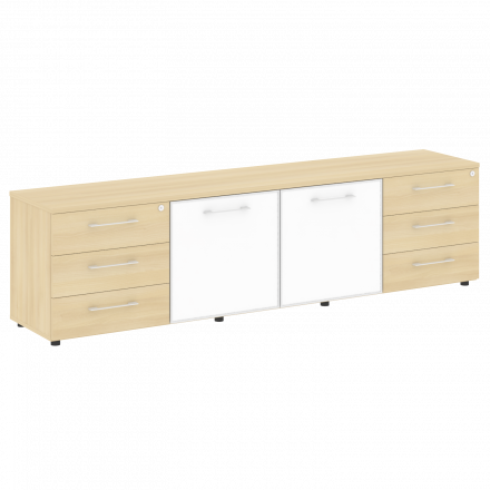 Yalta Тумба модульная LT.TS-4.2 white Акация/Стекло white 2188*450*580 Yalta Тумба модульная LT.TS-4.2 white Акация/Стекло white 2188*450*580