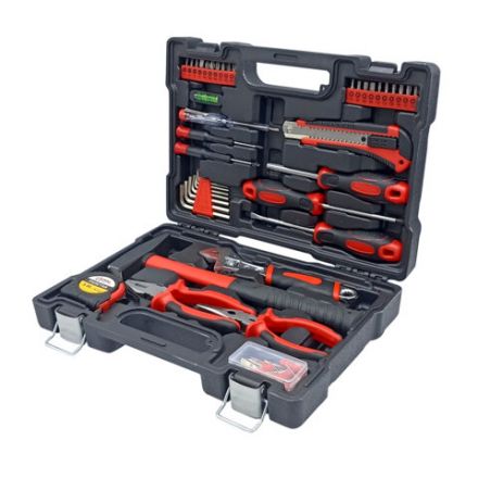 Набор инструментов столярно-слесарный, 84 предмета, пластиковый кейс, ГРАНДМАСТЕР, 671331 Набор инструментов столярно-слесарный, 84 предмета, пластиковый кейс, ГРАНДМАСТЕР, 671331