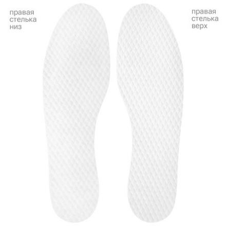Стельки для обуви впитывающие от пота и запаха, КОМПЛЕКТ 5 пар, размер RU 33-45 / EU 34-46, с линиями выреза, SHEGRA (ШЕГРА), 700729