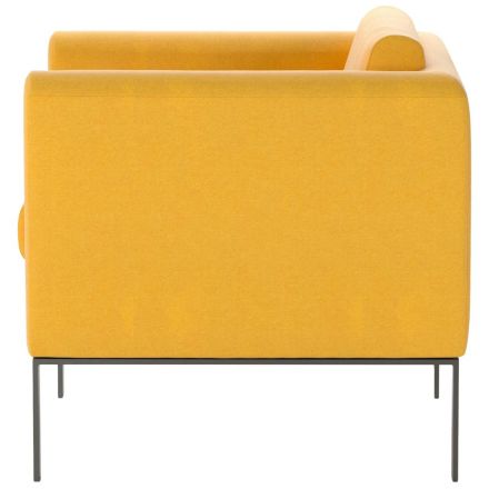 Кресло 0MX_EF_Модерн тк.желт K 014,оп.серый графит R7024