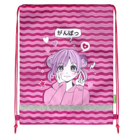 Мешок для обуви BRAUBERG KIDS, светоотражающая полоса, 46х36 см, "Anime style", 272391