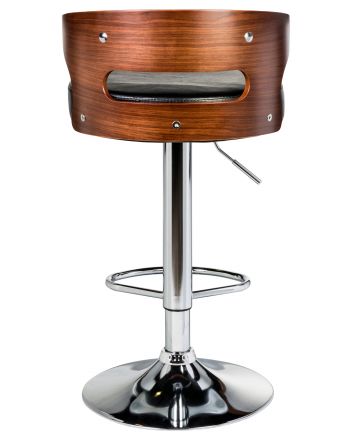 Набор 2 шт Стул барный DOBRIN FRED, коричневое дерево, чёрный