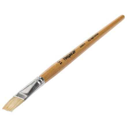 Кисть ПИФАГОР, ЩЕТИНА, плоская, № 10, деревянная лакированная ручка, пакет с подвесом, 200874 Кисть ПИФАГОР, ЩЕТИНА, плоская, № 10, деревянная лакированная ручка, пакет с подвесом, 200874