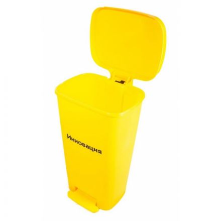 Упаковка д/сбора мед.отходов Бак с педалью кл. Б желтый 50 л, 2 штуки, СЗПИ