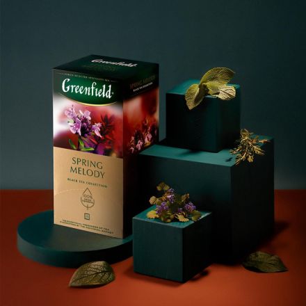 Чай Greenfield Spring Melody черный с ароматом фруктов и душистых трав 25 пакетиков