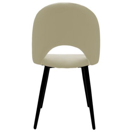 Стулья КОМПЛЕКТ 2 шт., "Luna CF-070", велюр бежевый, каркас металлический, усиленный, черный, BRABIX, 532771