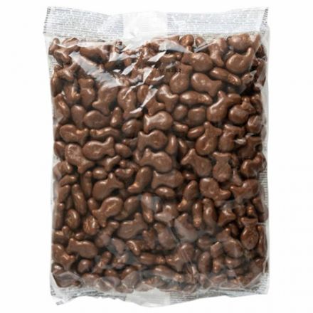 Печенье-крекер ЯШКИНО "Рыбка" в шоколадной глазури, 500 г, пакет, ОС956