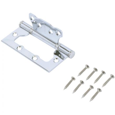 Петля _УЗК СТАНДАРТ 100х75х2,5мм 2BB CP накладная без врезки, хром (7106)