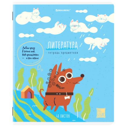 Тетради предметные, КОМПЛЕКТ 12 ПРЕДМЕТОВ, 48 л., TWIN-лак, BRAUBERG, "DOG БОБИК", 404840