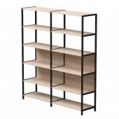 Набор стеллажных систем №6 Everprof EVO 1635x385x1840 Дуб Соната/Черный