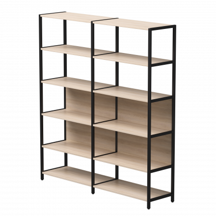 Набор стеллажных систем №6 Everprof EVO 1635x385x1840 Дуб Соната/Черный
