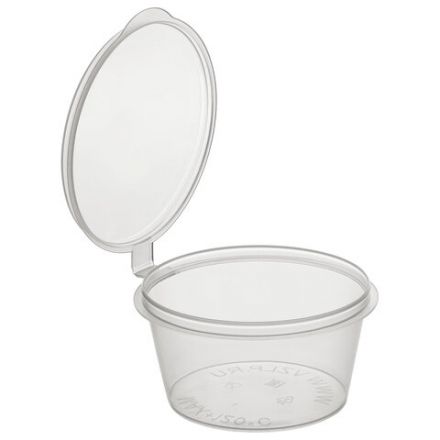 Соусник одноразовый 50 мл, Стандарт, с верхней крышкой, прозрачный, ВЗЛП, 1245П2