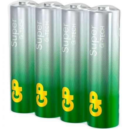 Батарейки GP Super мизинчиковые ААA LR03 (4 штуки в упаковке)
