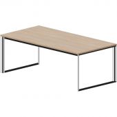 Стол Carre для руководителя 200х100х72 Дуб светлый/Хром CATA200OW