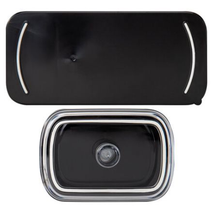 Диспенсер/дозатор DUET+ для мыла и моющего средства + губка, с держателем для тряпки, ЧЕРНЫЙ, 11х22х12 см, LAIMA HOME, 700046