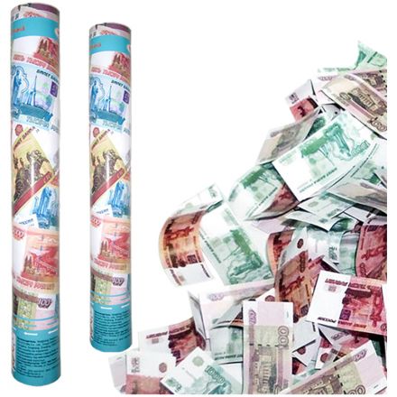 Хлопушка пневматическая Поиск "Рублевый бум" 38см, в металлической тубе Хлопушка пневматическая Поиск "Рублевый бум" 38см, в металлической тубе