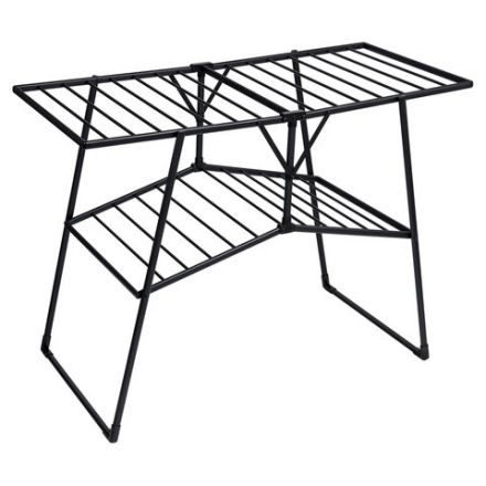 Сушилка напольная для белья раскладная, 4 зоны, 2 уровня, 22 метра, LAIMA HOME QUATRO BLACK, 700475