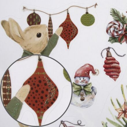 Наклейка для окон (1 штука) двусторонняя МНОГОРАЗОВАЯ 30х38 см, "Ассорти № 1", ЗОЛОТАЯ СКАЗКА, 591921