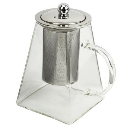 Чайник заварочный 950 мл, жаропрочное стекло, металлическая колба-заварник, DASWERK (ДАСВЕРК), 608647