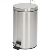 Ведро мусорное с педалью и доводчиком Luscan 12 л, матовое, нерж сталь