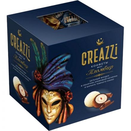 Конфеты Creazzi с цельным фундуком вкус пломбир 200г Конфеты Creazzi с цельным фундуком вкус пломбир 200г