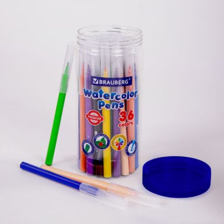 Фломастеры в тубе классические 36 цветов, вентилируемый колпачок, BRAUBERG "PREMIUM", 152200 Фломастеры в тубе классические 36 цветов, вентилируемый колпачок, BRAUBERG "PREMIUM", 152200