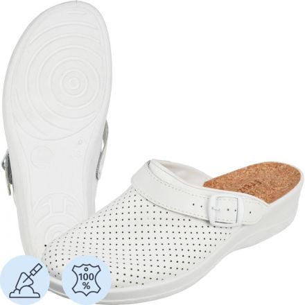 Сабо Лера жен.нат.кожа цв.белый, пробковая стелька (р.36) (69430108)