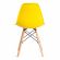 Стул CINDY (EAMES) (mod. 1801) дерево бук/металл/сиденье пластик, 45x51x82 см, Yellow (Желтый)