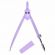Циркуль BRAUBERG GEOMETRY, 120 мм, пастельно-фиолетовый цвет, защитный колпачок, пластиковый пенал, 210698