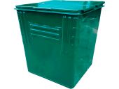 Контейнер металл 750л. для ТБО, с крышкой, усиленный цв. зелёный