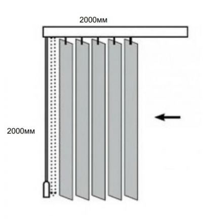 Жалюзи VD_0MX Вертикальные тканевые  Магнолия   200x200 бежевый