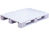 Паллет 1200x1000х155 сплошной, на 3-х полозьях  серый