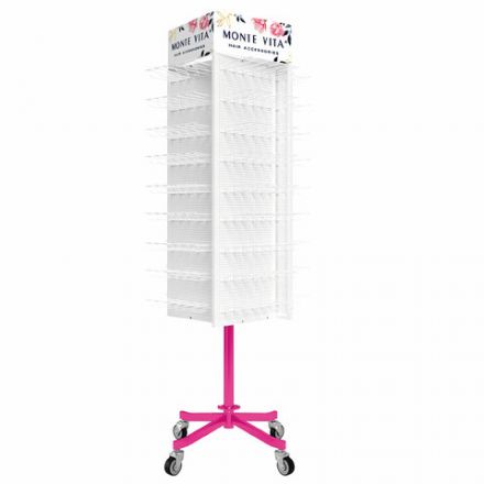 Стойка для размещения товара напольная MONTE VITA (МОНТЕ ВИТА), 211x58x58 см, 150 крючков, 507505