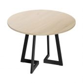 Стол универсальный  KD_Стол Энги-6 D100 h 75 ДСП 22 мм выб. Дуб/черный