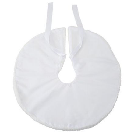 Новогодний коврик под елку, белый, 60 см, полиэстер, подвес, ЗОЛОТАЯ СКАЗКА, 592157