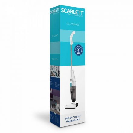 Пылесос SCARLETT SC-VC80H23, вертикальный, 600Вт, белый Пылесос SCARLETT SC-VC80H23, вертикальный, 600Вт, белый