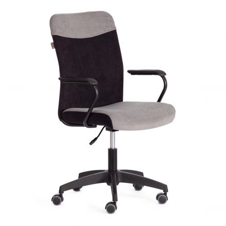 Кресло Tetchair FLY флок , серый/черный, 29/35