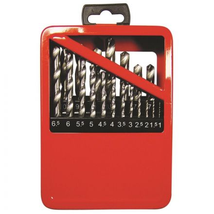 Набор сверл по металлу Matrix 19шт, 1-10мм, HSS, 19шт,цил.хвостовик (72388)