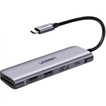Разветвитель USB UGREEN 6 в 1 , HDMI, 2 x USB 3.0, SD/TF, PD (70411)