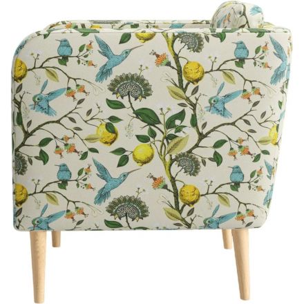 Кресло SAL_0MX_КОРСИ ткань Велюр Флористика лимон