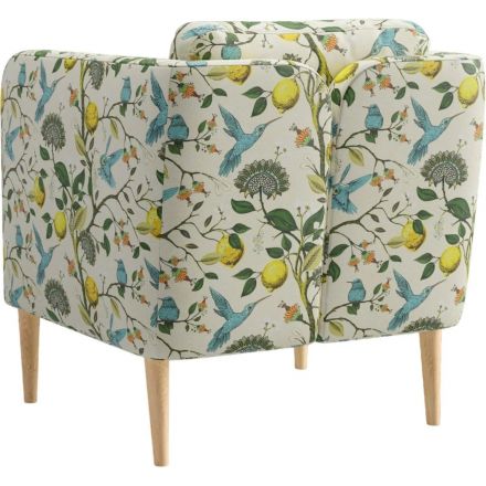Кресло SAL_0MX_КОРСИ ткань Велюр Флористика лимон