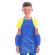 Фартук с нарукавниками для уроков труда ПИФАГОР, 3 кармана, увеличенный размер, 45x60 см, синий, 273746