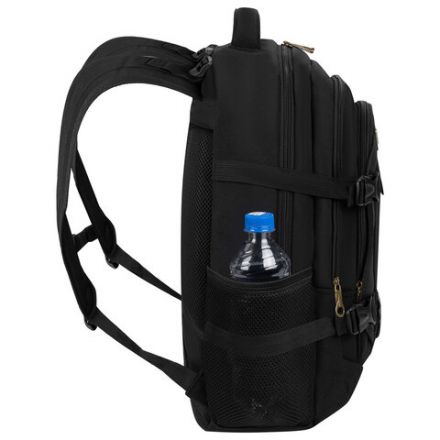 Рюкзак HEIKKI DESERTED (ХЕЙКИ) универсальный, 3 отделения, эргономичный, багажная лента, черный, 47х33х17 см, 273878