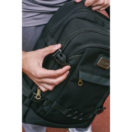 Рюкзак HEIKKI DESERTED (ХЕЙКИ) универсальный, 3 отделения, эргономичный, багажная лента, черный, 47х33х17 см, 273878