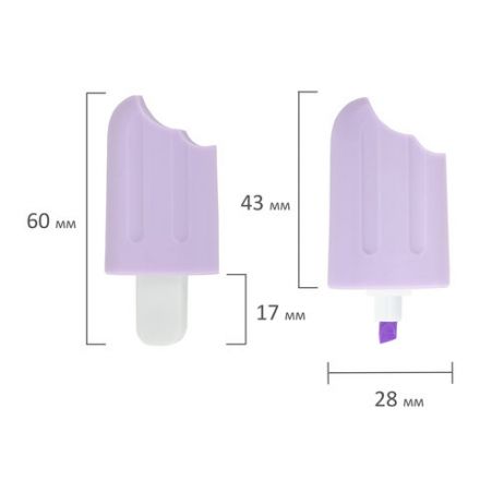 Набор текстовыделителей 6 ПАСТЕЛЬНЫХ ЦВЕТОВ, ЮНЛАНДИЯ "СЛАДКИЕ ИСТОРИИ", линия 1-5 мм, 152511